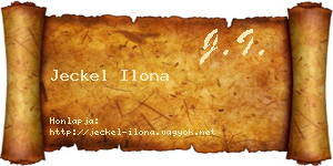Jeckel Ilona névjegykártya