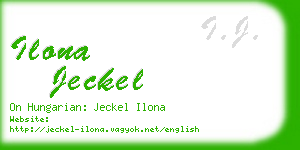 ilona jeckel business card